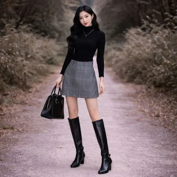 Wild Honey Gray Black Plaid Mini Skirt Size M Pockets Y2K Preppy Grunge - Picture 1 of 10